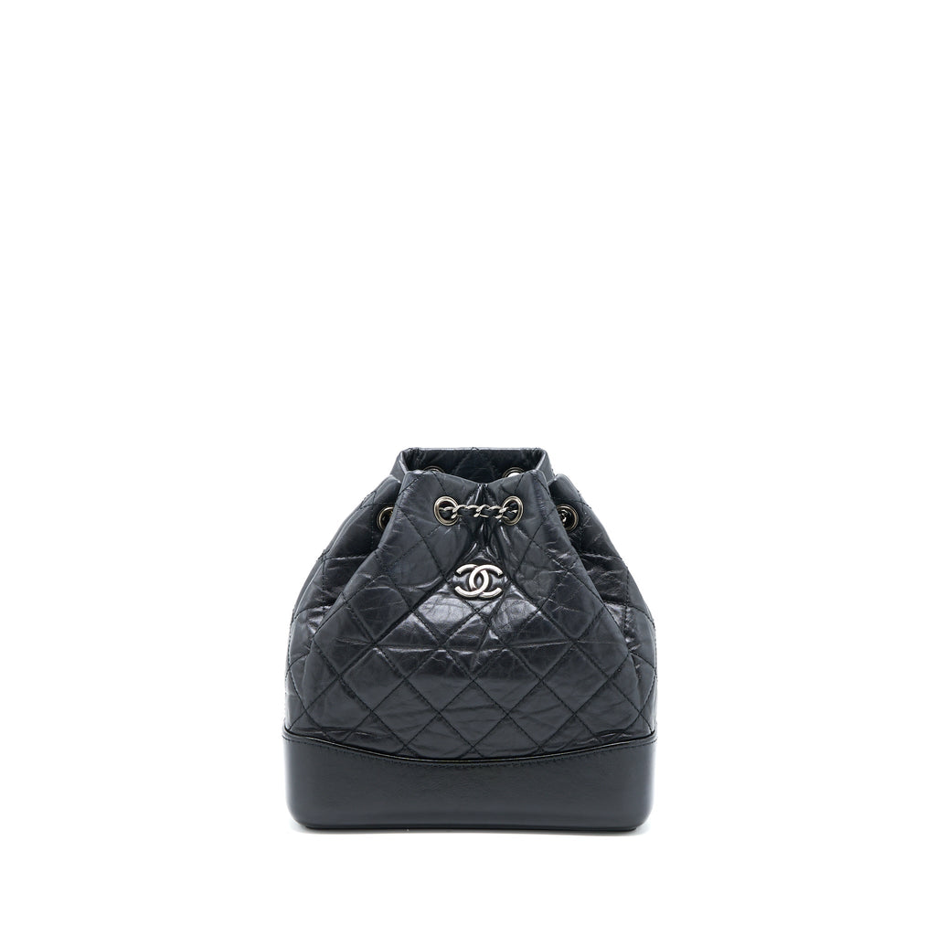 SMALL GABRIELLE BACKPACK AGED CALFSKIN BLACK MULTICOLOUR HARDWARE