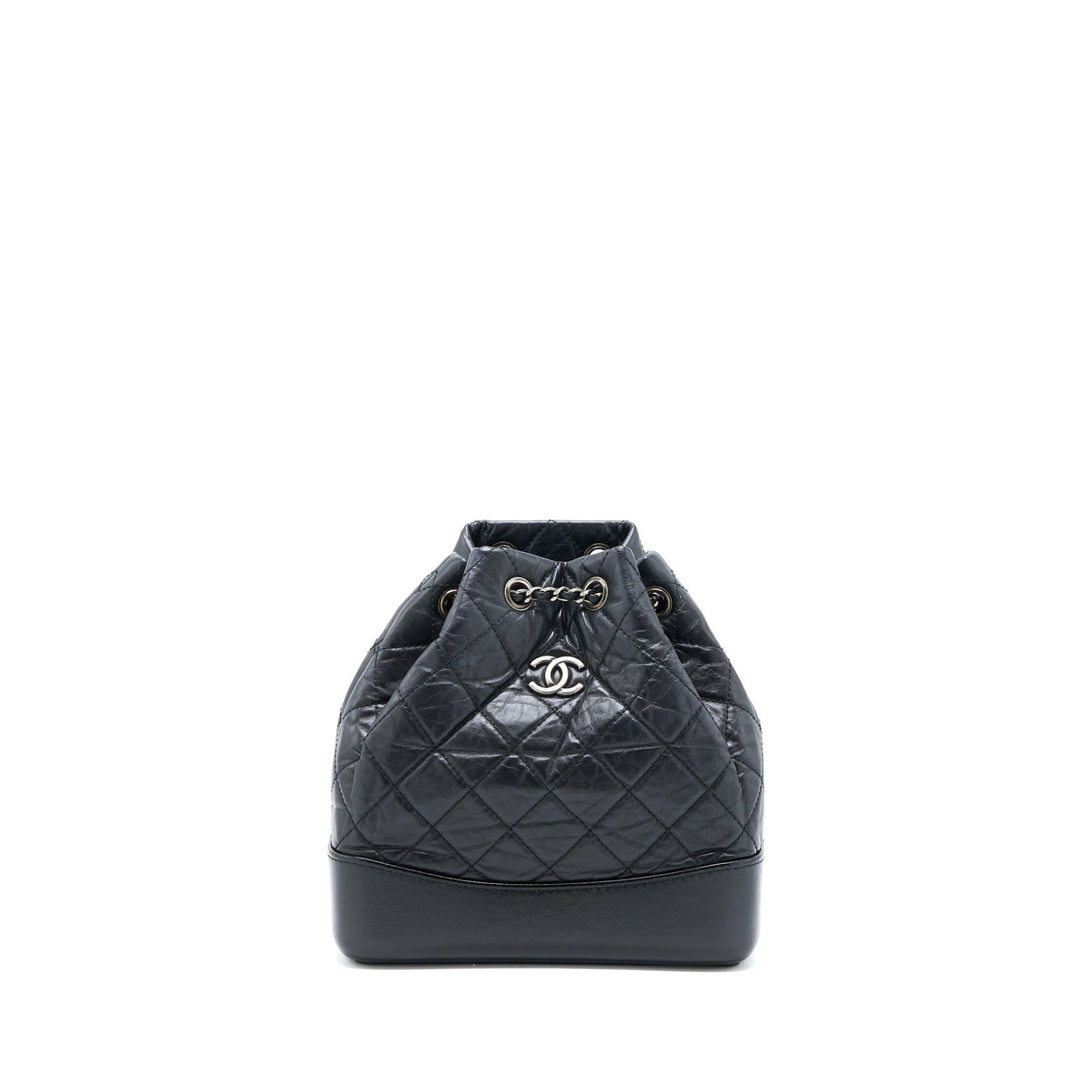 SMALL GABRIELLE BACKPACK AGED CALFSKIN BLACK MULTICOLOUR HARDWARE