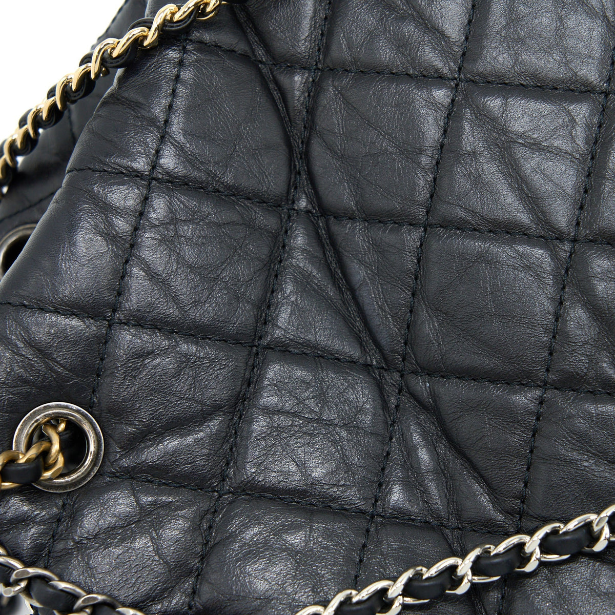 SMALL GABRIELLE BACKPACK AGED CALFSKIN BLACK MULTICOLOUR HARDWARE