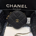 Chanel Runway Black lambskin Leather Diamond Cut Bag